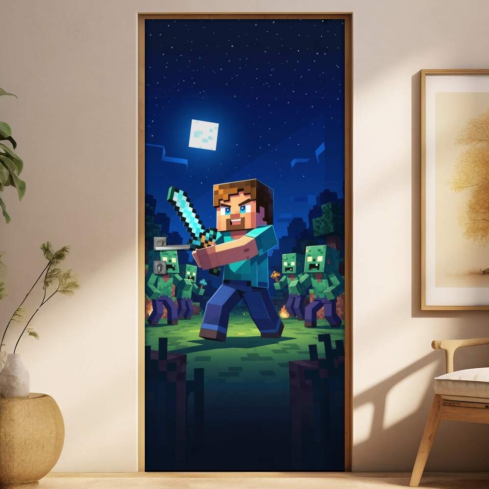 Adesivo de Porta Minecraft