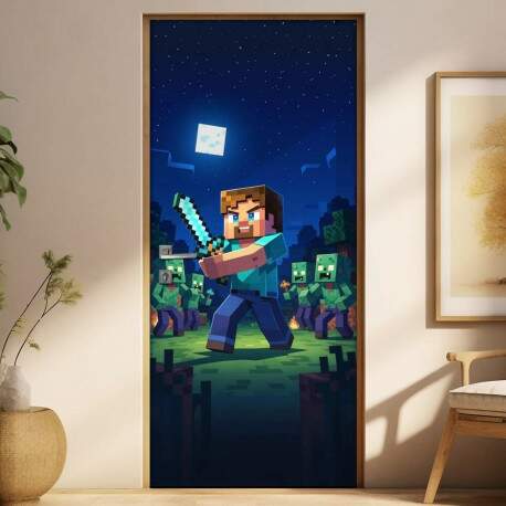 Adesivo de Porta Minecraft