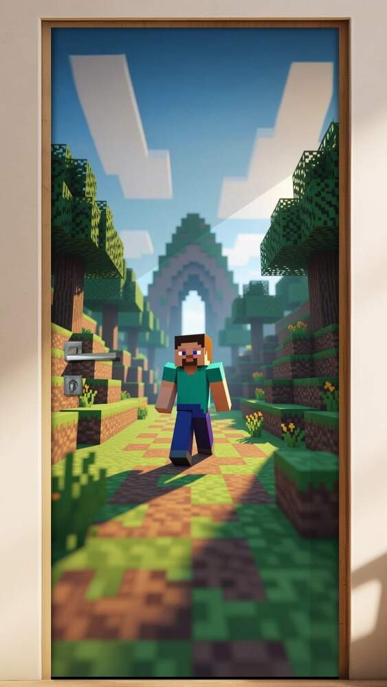 Adesivo de Porta Minecraft