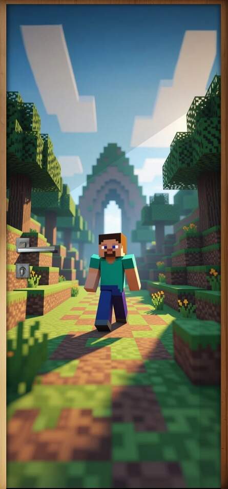 Adesivo de Porta Minecraft