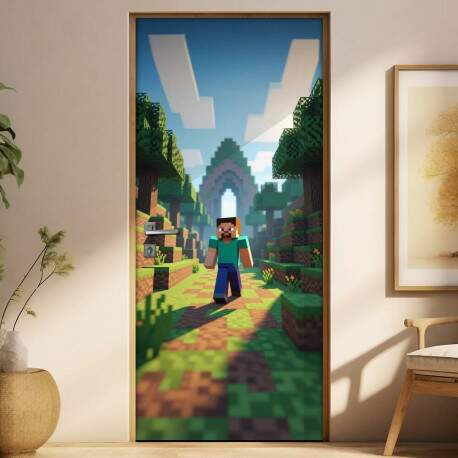 Adesivo de Porta Minecraft