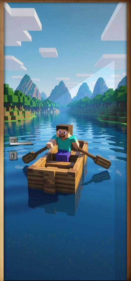 Adesivo de Porta Minecraft