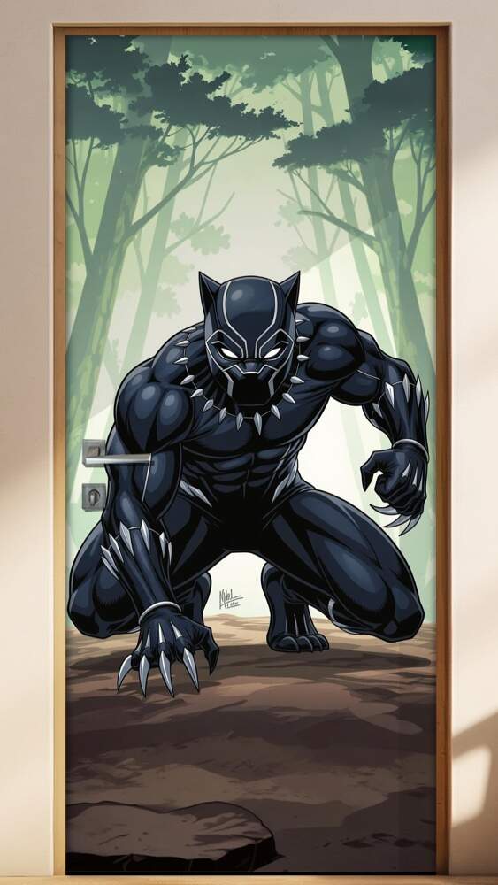 Adesivo de Porta Pantera Negra