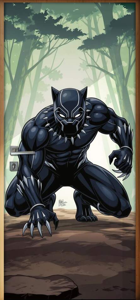 Adesivo de Porta Pantera Negra