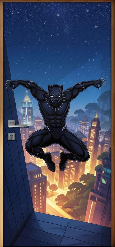 Adesivo de Porta Pantera Negra