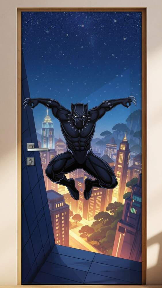 Adesivo de Porta Pantera Negra