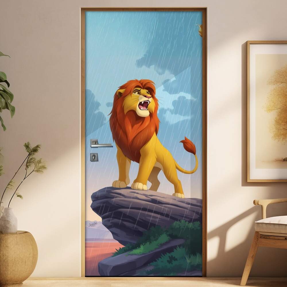 Adesivo de Porta Rei leo