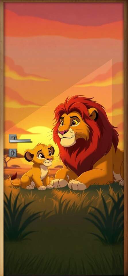 Adesivo de Porta Rei le�o