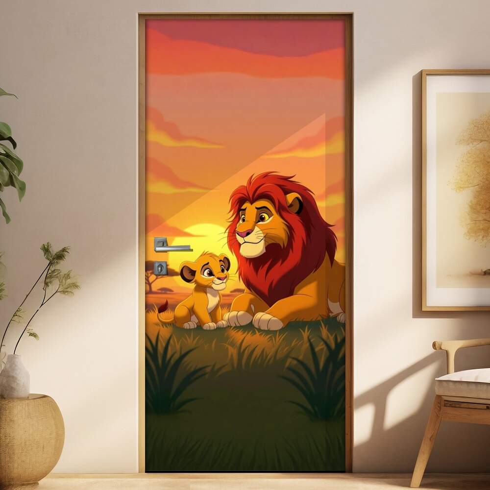 Adesivo de Porta Rei leo