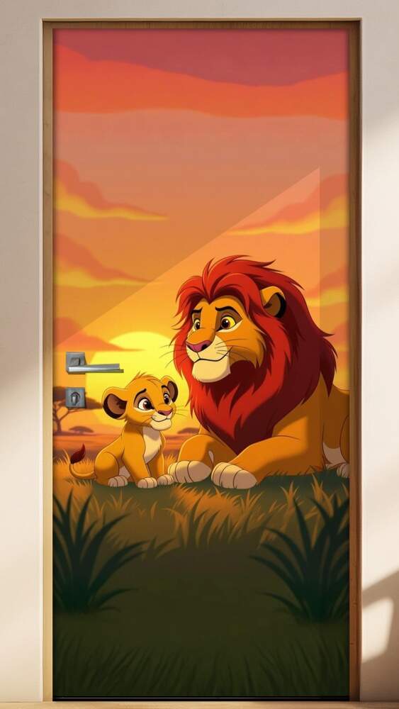 Adesivo de Porta Rei le�o