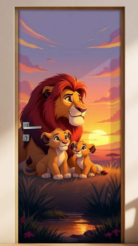 Adesivo de Porta Rei le�o