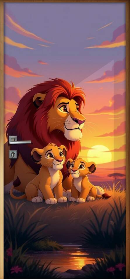 Adesivo de Porta Rei le�o