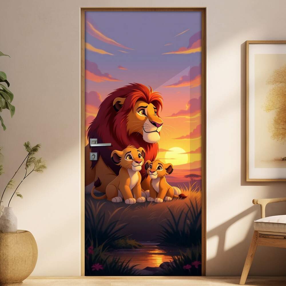 Adesivo de Porta Rei leo