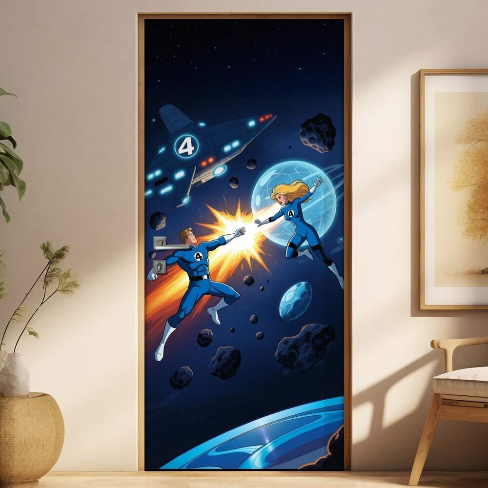 Adesivo de Porta Quarteto Fantstico