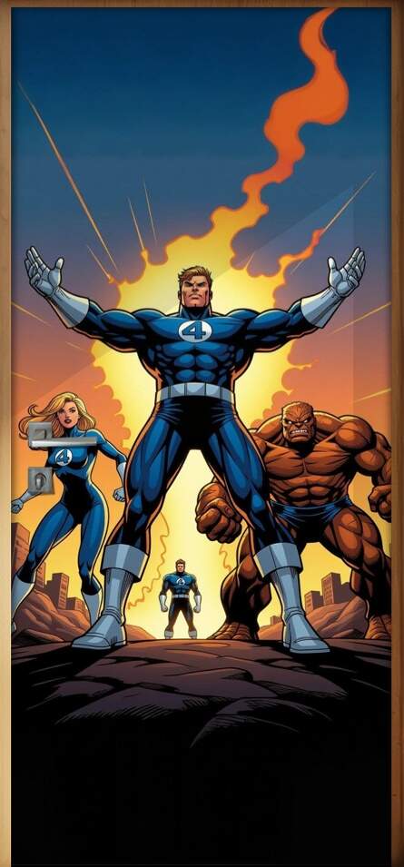 Adesivo de Porta Quarteto Fant�stico