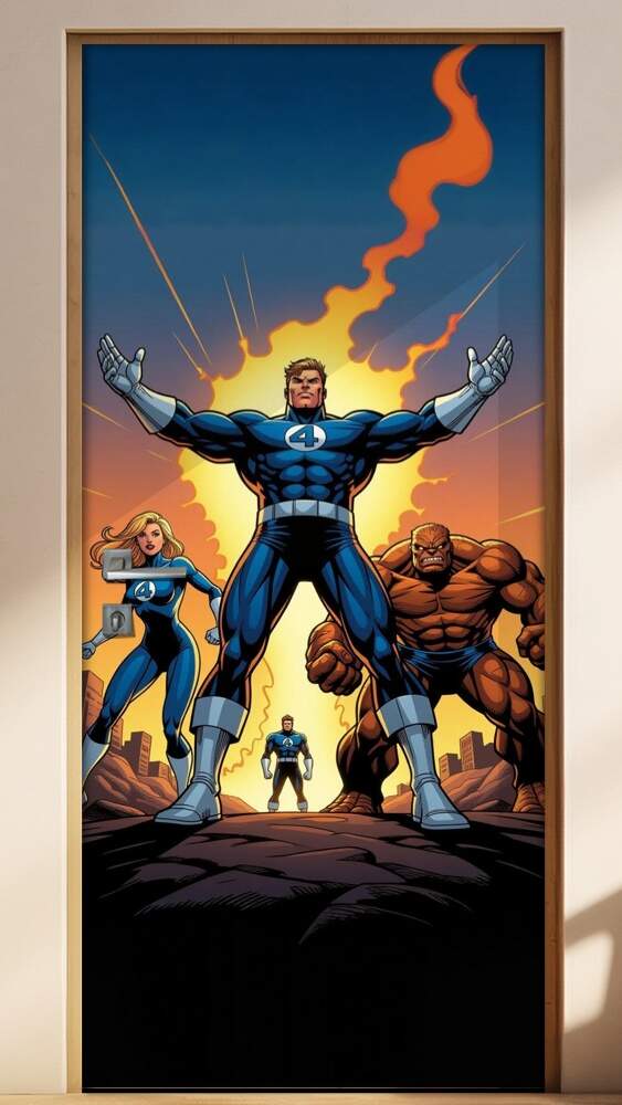 Adesivo de Porta Quarteto Fant�stico