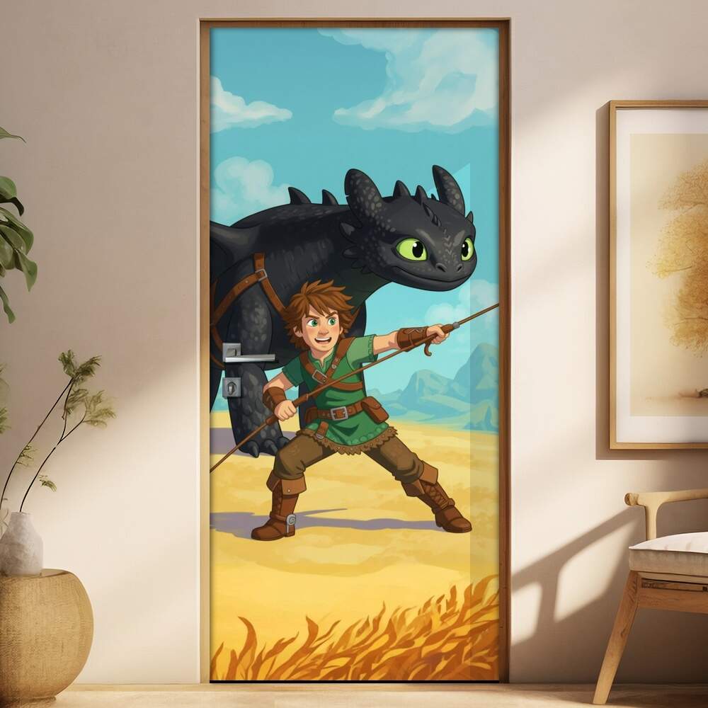 Adesivo de Porta Como Treinar o Seu Drago