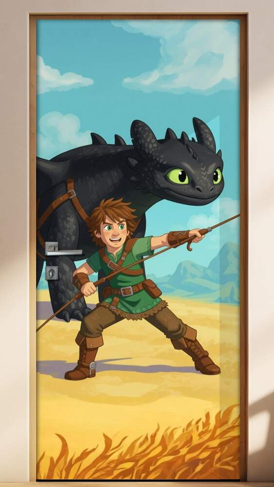 Adesivo de Porta Como Treinar o Seu Drag�o