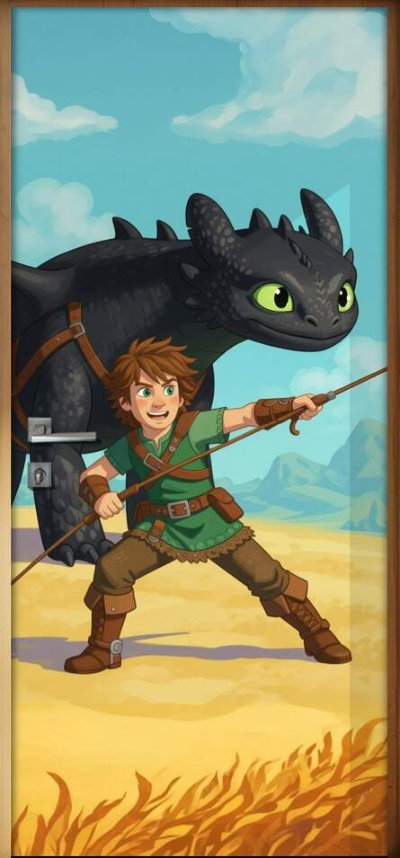 Adesivo de Porta Como Treinar o Seu Drag�o