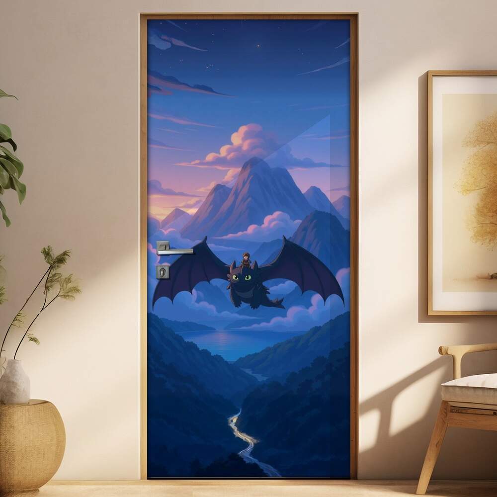 Adesivo de Porta Como Treinar o Seu Drago