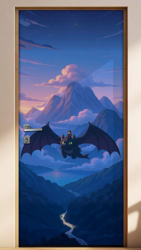 Adesivo de Porta Como Treinar o Seu Drag�o