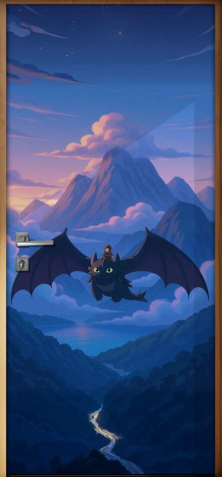 Adesivo de Porta Como Treinar o Seu Drag�o