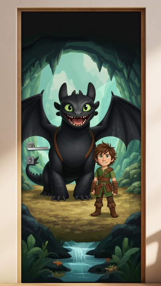 Adesivo de Porta Como Treinar o Seu Drag�o