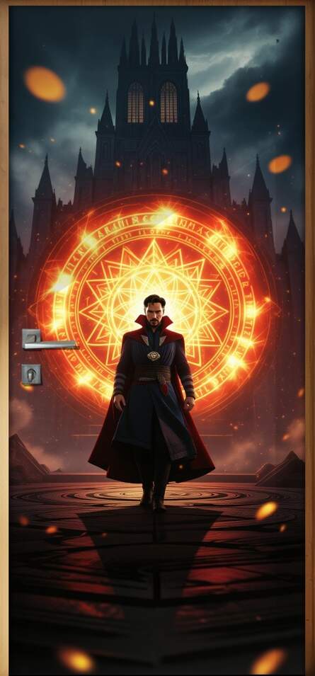 Adesivo de Porta Doutor Estranho