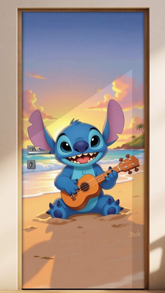 Adesivo de Porta Lilo & Stitch