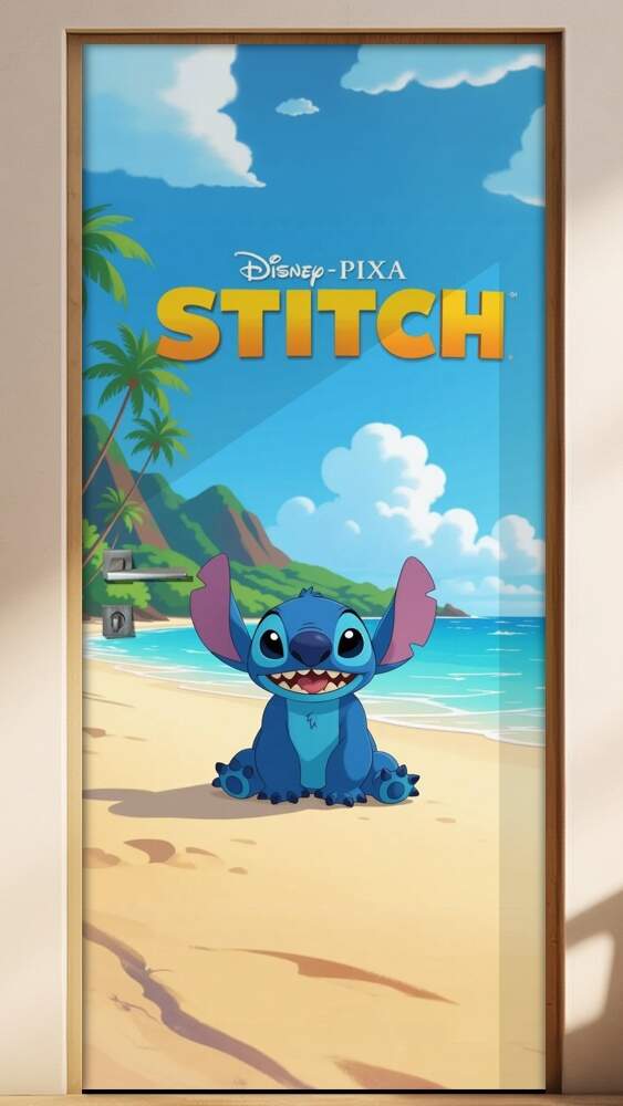 Adesivo de Porta Lilo & Stitch