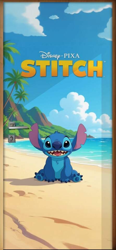 Adesivo de Porta Lilo & Stitch