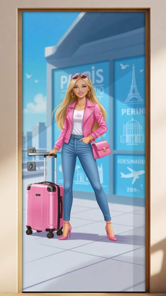 Adesivo de Porta Barbie
