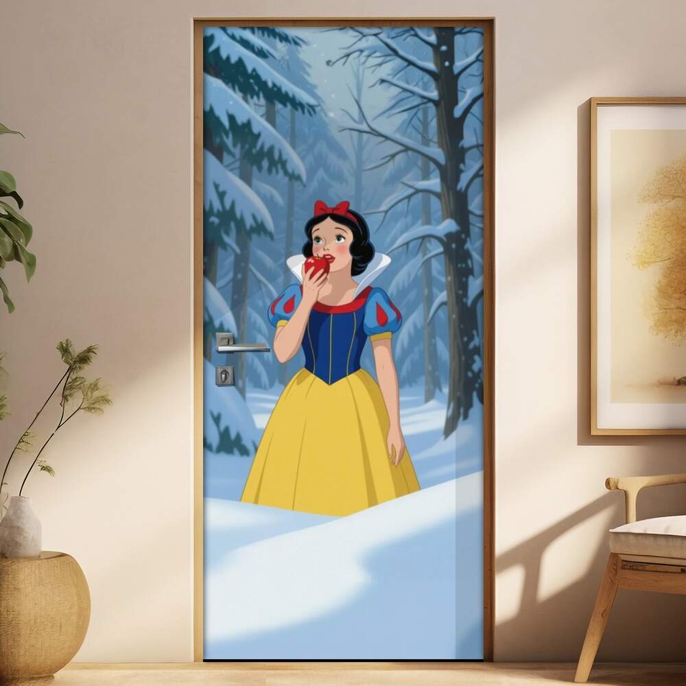 Adesivo de Porta Branca de Neve