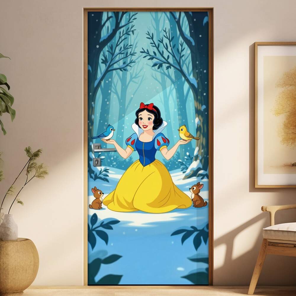 Adesivo de Porta Branca de Neve