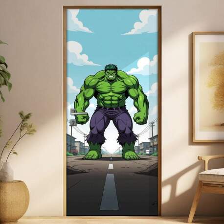 Adesivo de Porta Hulk