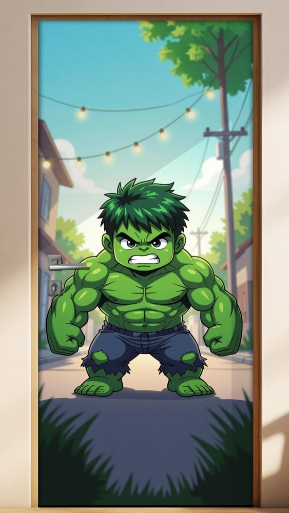 Adesivo de Porta Hulk