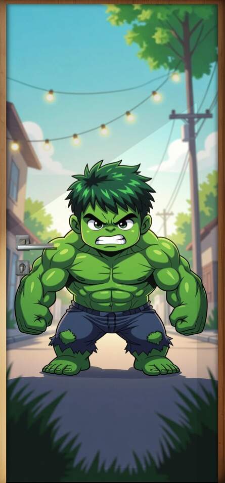 Adesivo de Porta Hulk