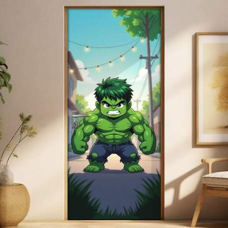 Adesivo de Porta Hulk