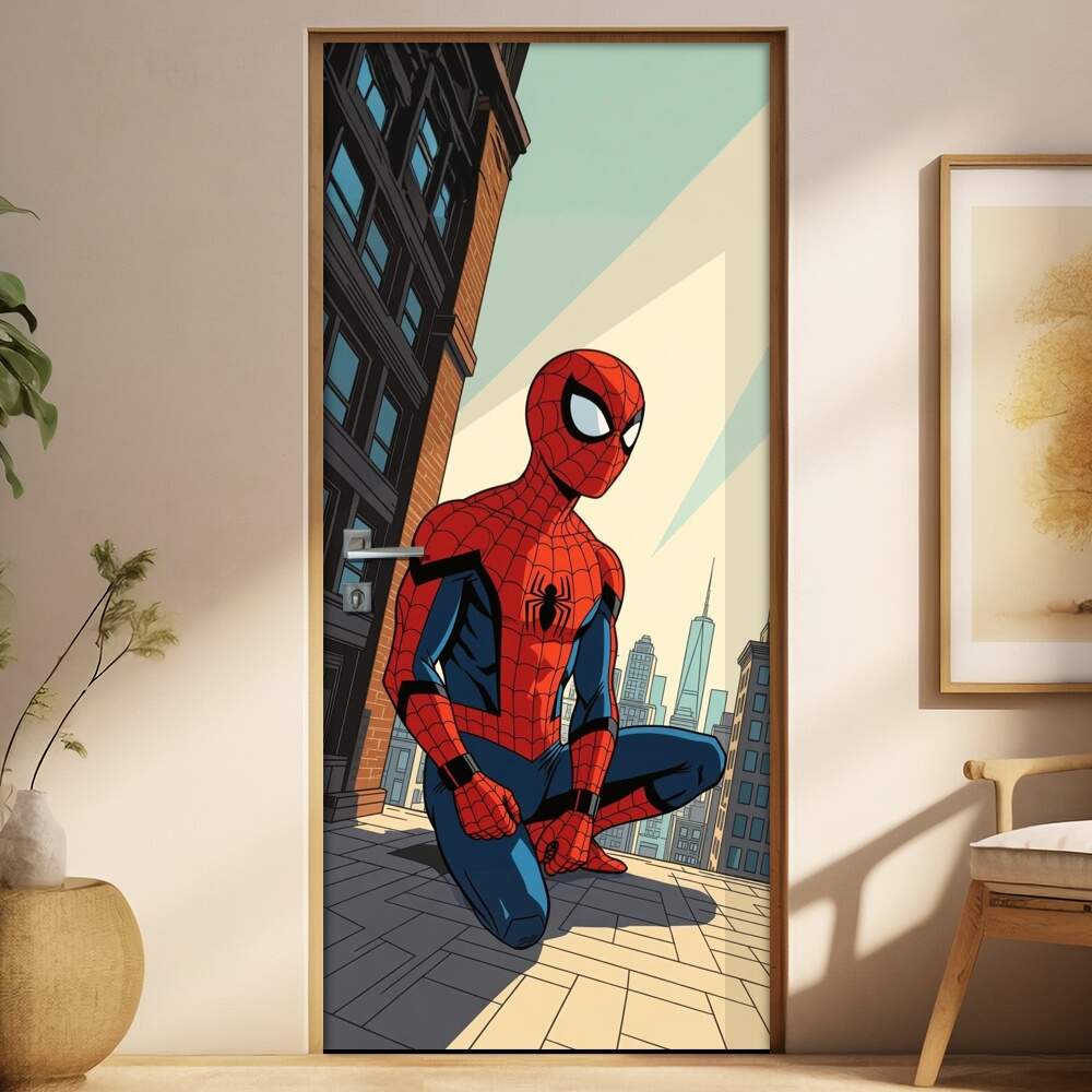 Adesivo de Porta Homem Aranha