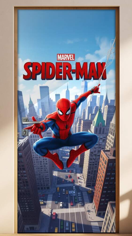 Adesivo de Porta Homem Aranha