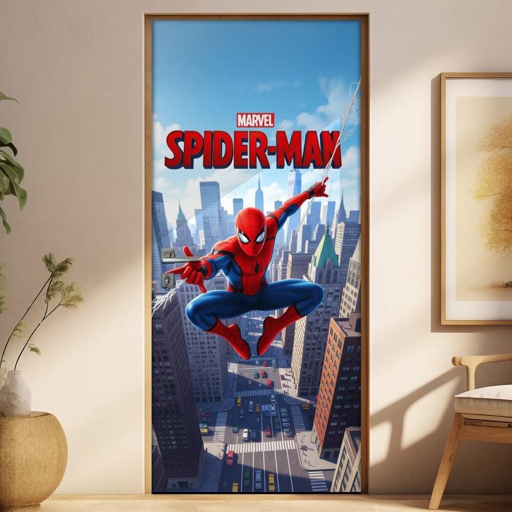 Adesivo de Porta Homem Aranha