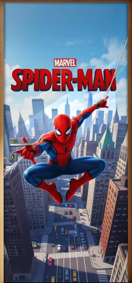 Adesivo de Porta Homem Aranha