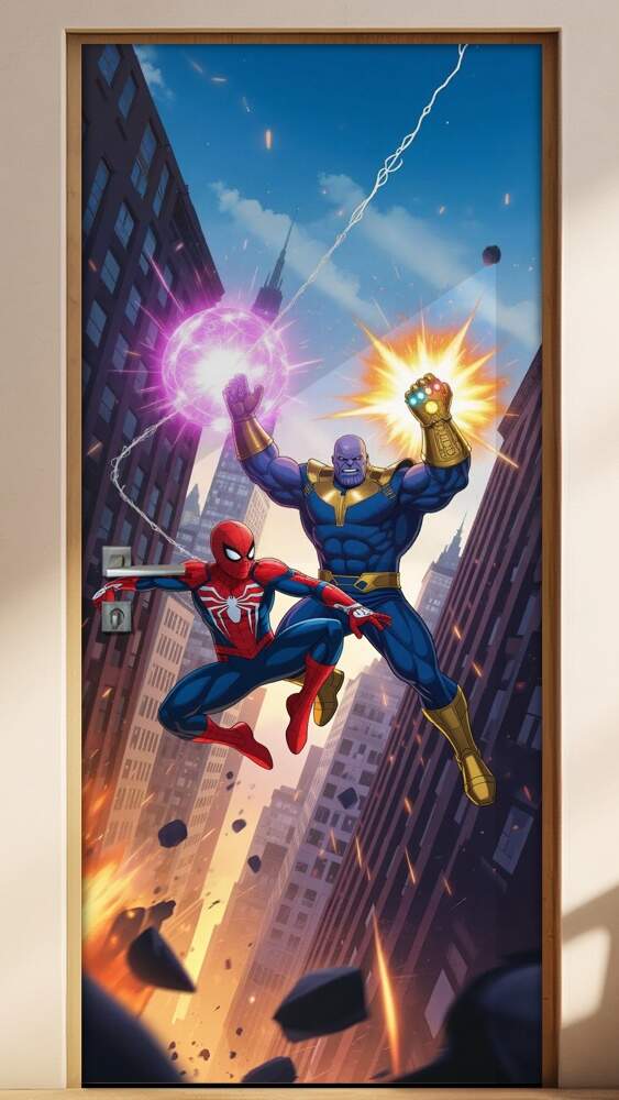 Adesivo de Porta Homem Aranha