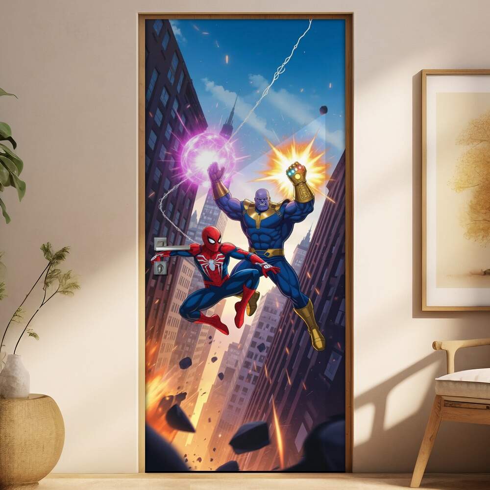 Adesivo de Porta Homem Aranha