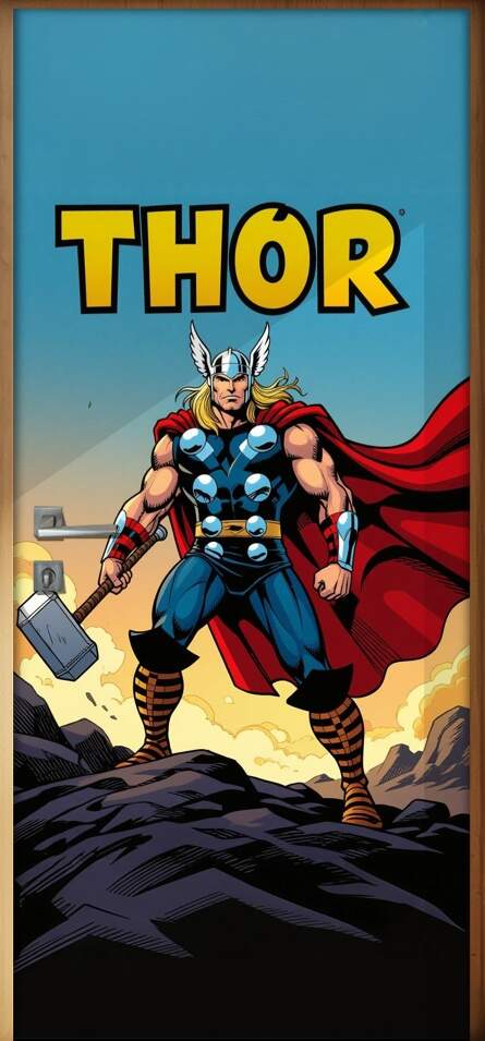 Adesivo de Porta Thor