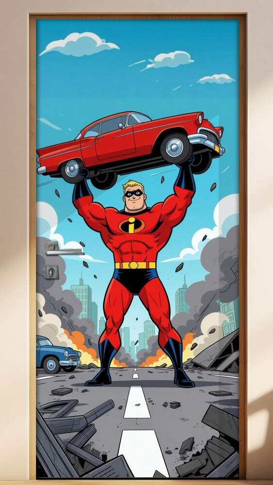 Adesivo de Porta Os Incr�veis