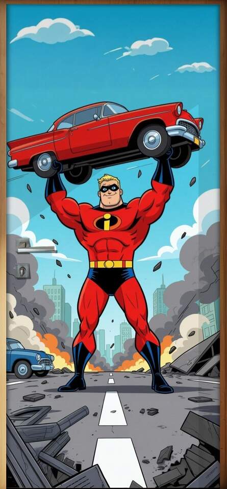 Adesivo de Porta Os Incr�veis