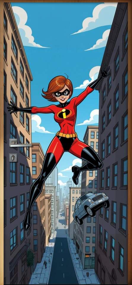 Adesivo de Porta Os Incr�veis