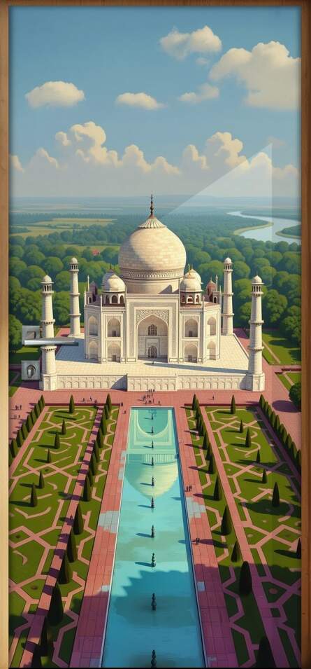 Adesivo de Porta Taj Mahal