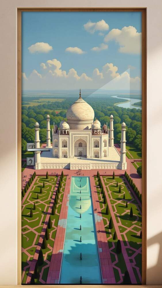 Adesivo de Porta Taj Mahal